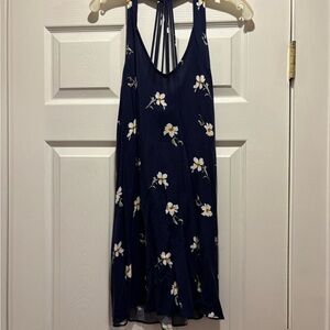 American Eagle Outfitters Navy Floral Strappy Sundress